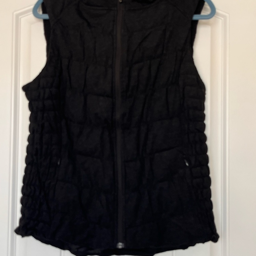 BE BY BLANC NOIR Heathered Charcoal Zip Up Hoodie Puffer Vest Size XL